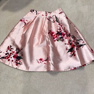 NWT Allegra K 🍒Cherry Blossom A-Line Skirt